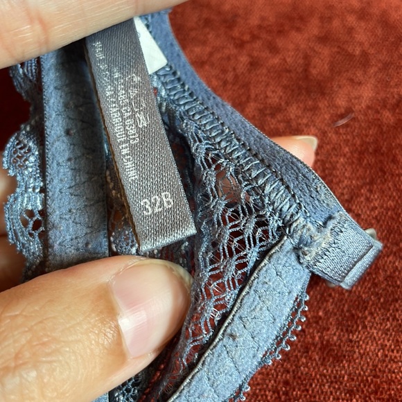 Blue/gray lacy aerie push-up bra - Picture 2 of 4